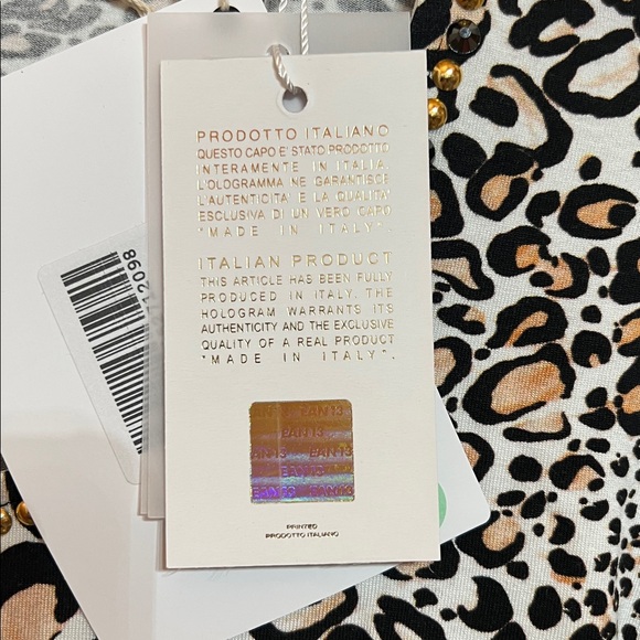 Barts Women's Leopard Print Blouse - Black, Brown, and White. Size 46/Medium - Picture 4 of 7